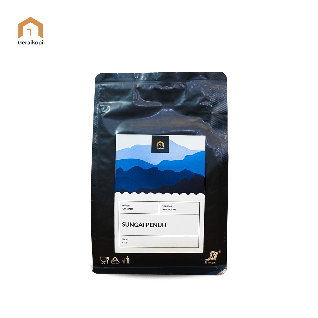 

Biji Kopi Arabica Sungai Penuh 200 gram Roasted Beans Full Wash - Geraikopi