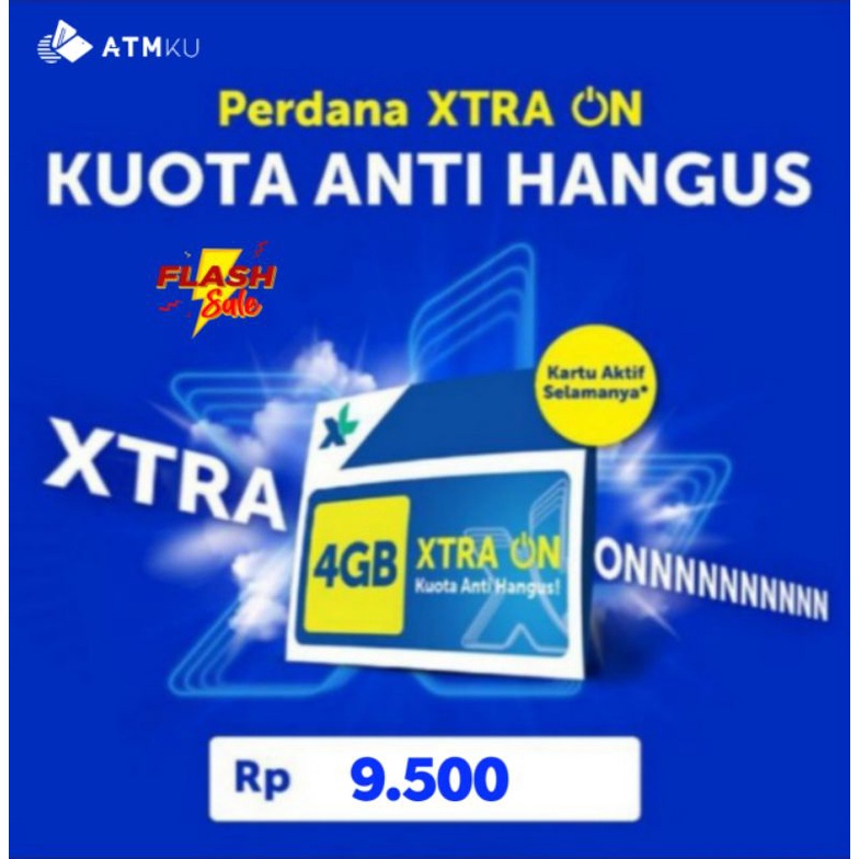 Perdana XL Xtra On 4 GB / Kartu Perdana Kuota Dengan Masa Aktif Paket Unlimited