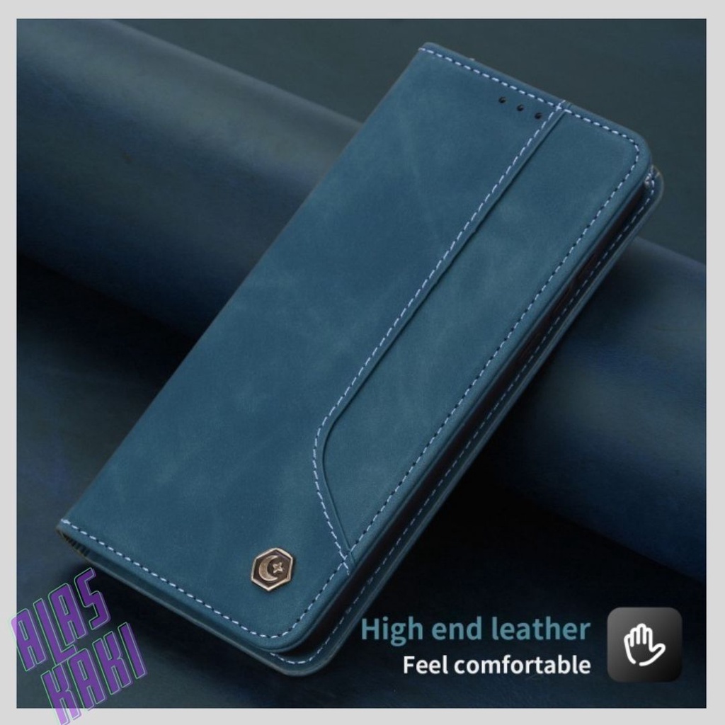 Elegant Leather Flip Case Oppo A76 Casing Oppo A76 Case