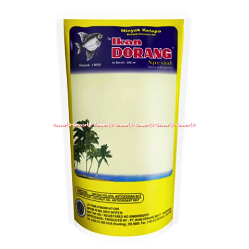 Ikan Dorang 950ml Minyak Kelapa Special Warna Putih Bening Refined Minyak Goreng Kelapa Bebas Kolesterol Coconut Oil 950 ml