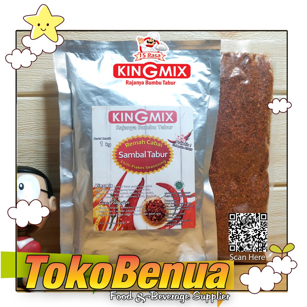 

Cabai kasar Kingmix 250 gr Sambal Tabur