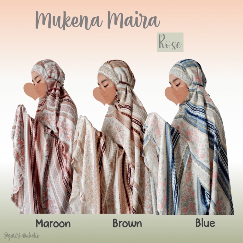 Mukena Maira Berbahan Maxmara Silk Motif Silk