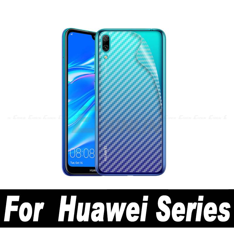 2pcs Stiker Pelindung Layar Belakang Bahan Carbon Fiber Untuk Huawei Nova 2 3 4 5i 6 7 8 Pro 2i 2s 3e 4e 5t 5z 7i Lite