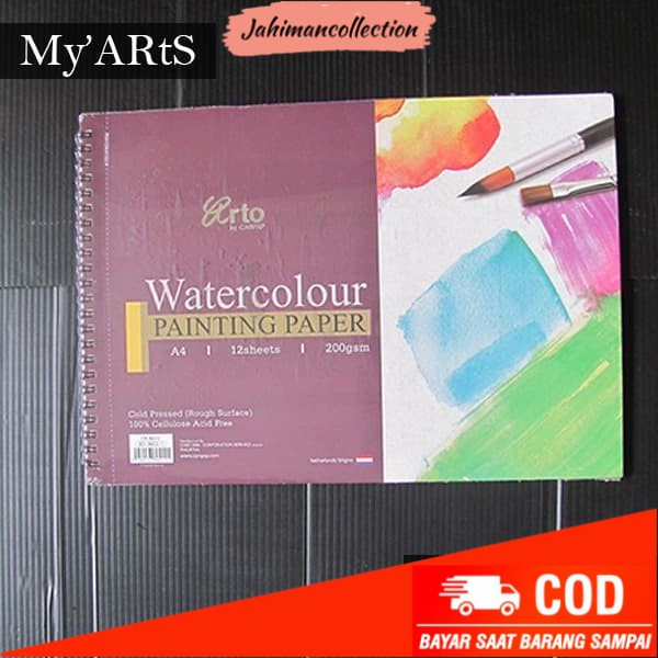 

✨ BISA COD ✨ Arto Watercolor Painting Paper A4 Ring (Cellulosa 200gsm)
