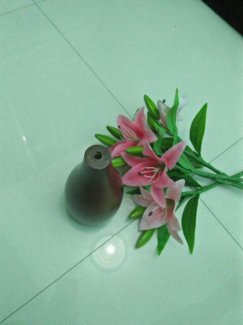 Vas Bunga Kayu Jati Model Labu