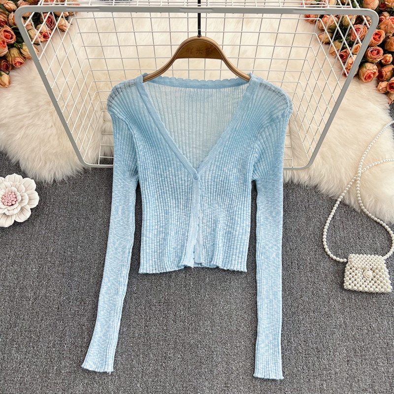 TELLY ➡️ 214 Luaran Wanita Atasan Knit Rajut Import Lengan Panjang Outer Korean Style Fashion Knitwear Murah Tipis Basic