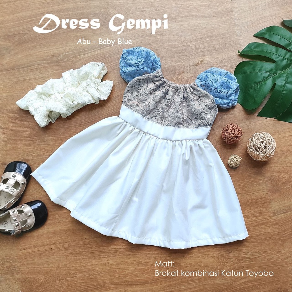 BAJUNIK_PRODUSENBAJUANAK DRESS GEMPI NEWBORN/DRESS ANAK/GAUN ANAK/BAJU PHOTOSHOT/BAJU BAYI/KOSTUM NE
