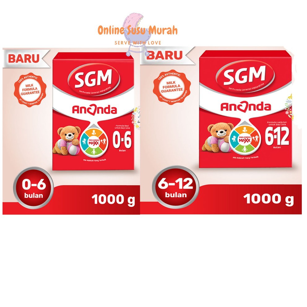 SGM Ananda 1 2 Susu Formula Bayi Bubuk 1000 gr