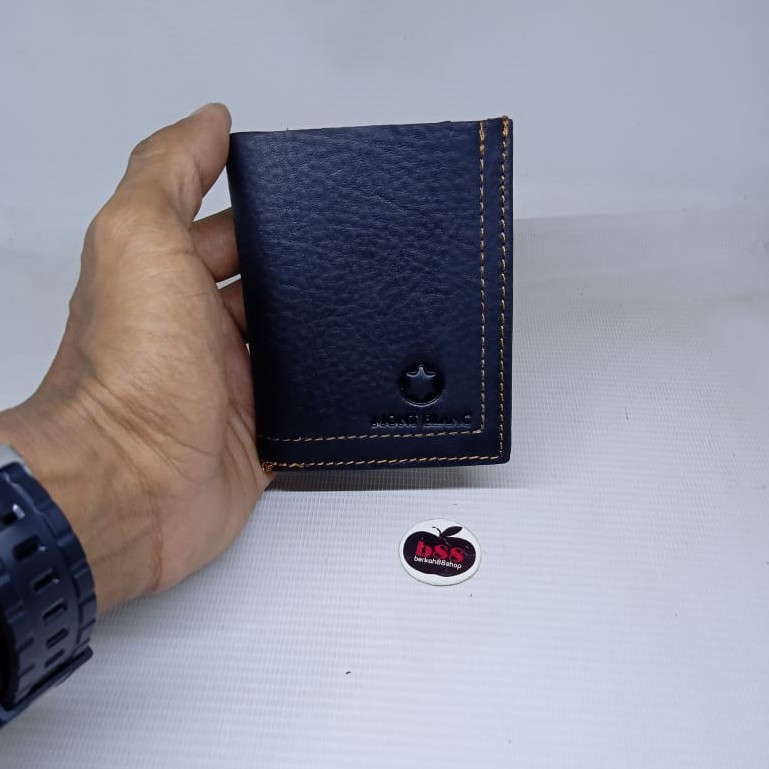 Dompet Kulit Pria Asli model Slim Mini Kecil bahan 100% Kulit Sapi Asli made import best seller