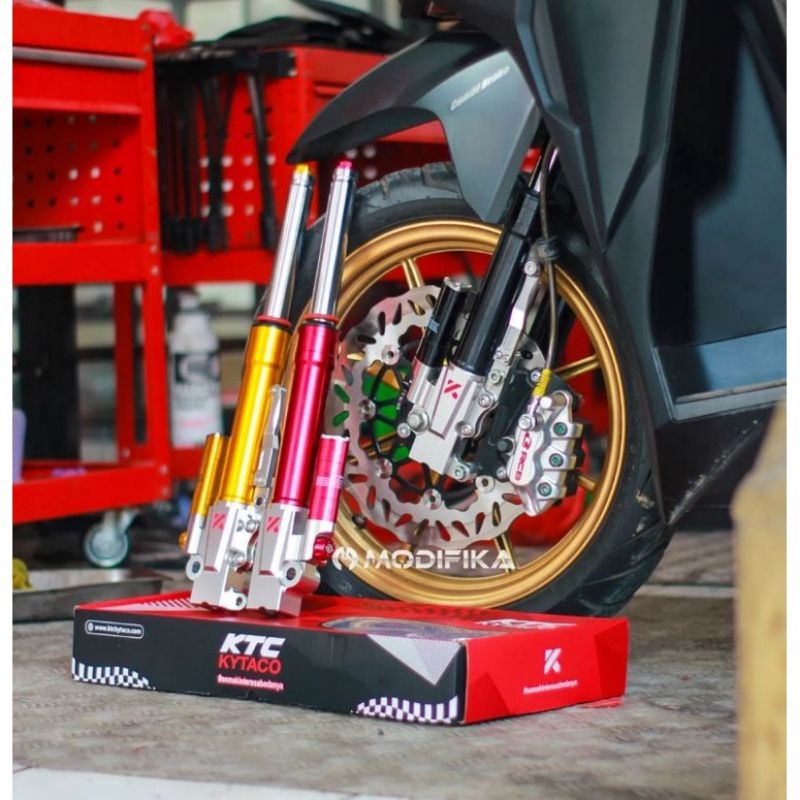 Shock Depan Ktc kytaco Vario 125 150 New Suspension Upside down By Ktc kytaco Original