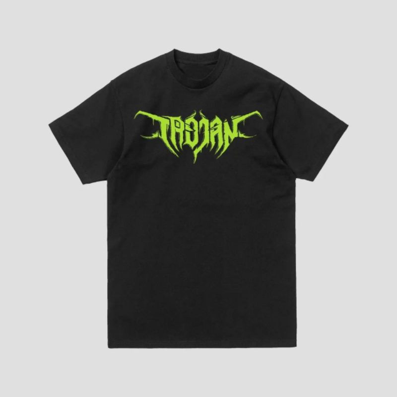 Tees Band Trojan Bali Pocket Kaos Death Metal Original Music Merch