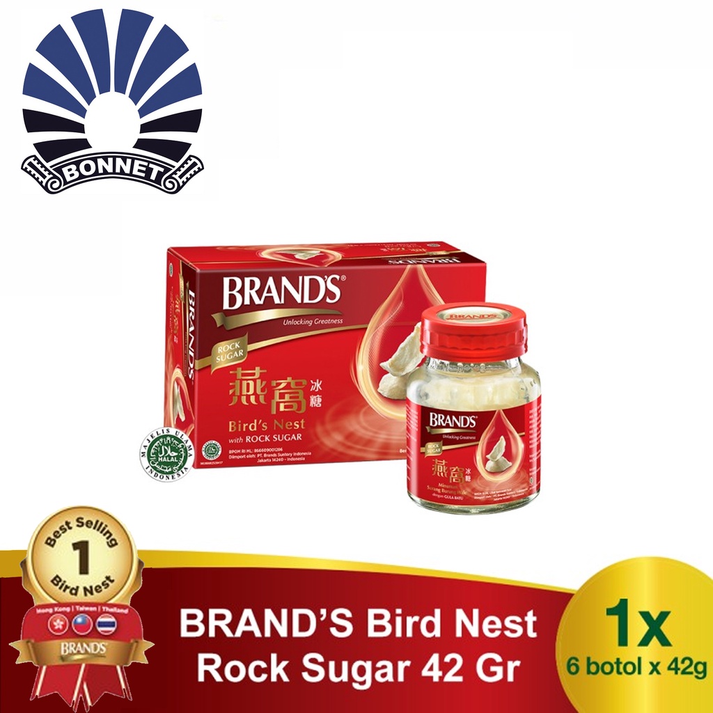 Jual BRANDS Bird Nest with Rock Sugar (42g x 6 botol) Shopee Indonesia