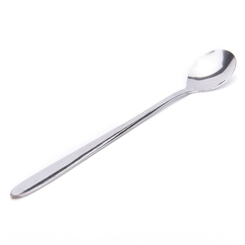 {LUCKID}16cm Long Handle Stainless Steel Tea Coffee Spoons Ice Cream Cutlery