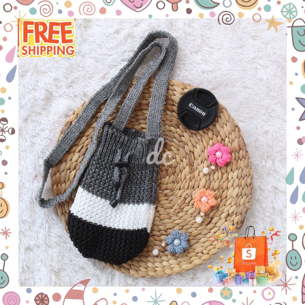 tas sekolah cowok anak lakilaki Laki pria Style model terbaru /  Tas selempang rajut cowok cewek / t