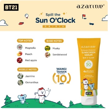 Azarine x BT21 Body Guard Moisturizer Sunscreen Serum 100ml SPF 50 PA++++