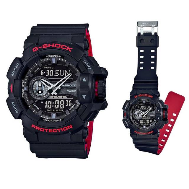 

450rb (d 4,6cm) Casio Gshock GA400Thailand Autolight Aktif incl box n manual book n paper ba