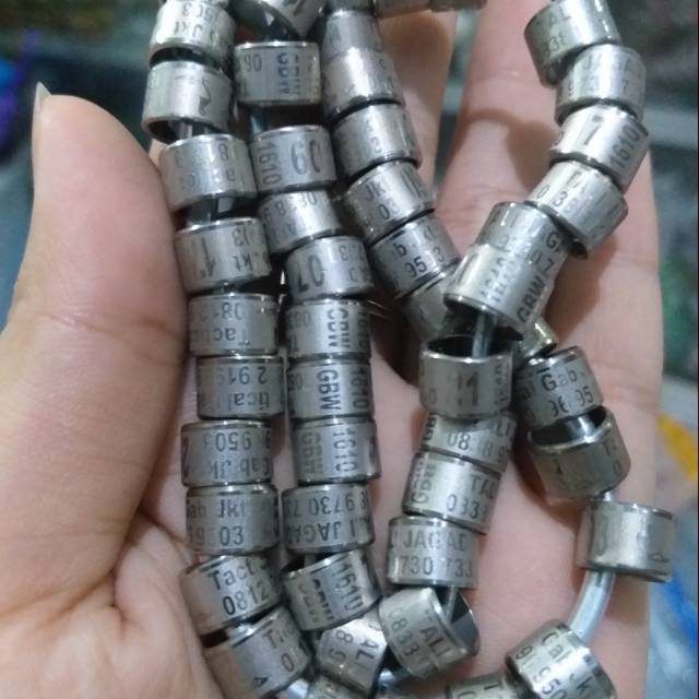 Ring burung Baja blok untuk merpati