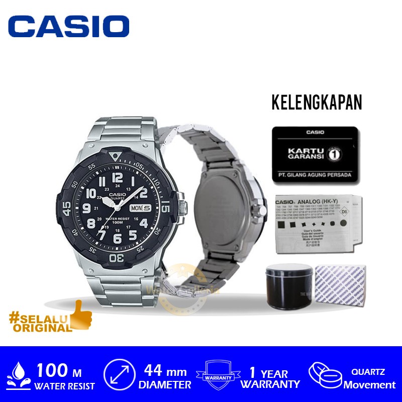 Jam Tangan Casio MRW-200HD-1BVDF Dengan BOX Kaleng Original Bergaransi Resmi 1 Tahun