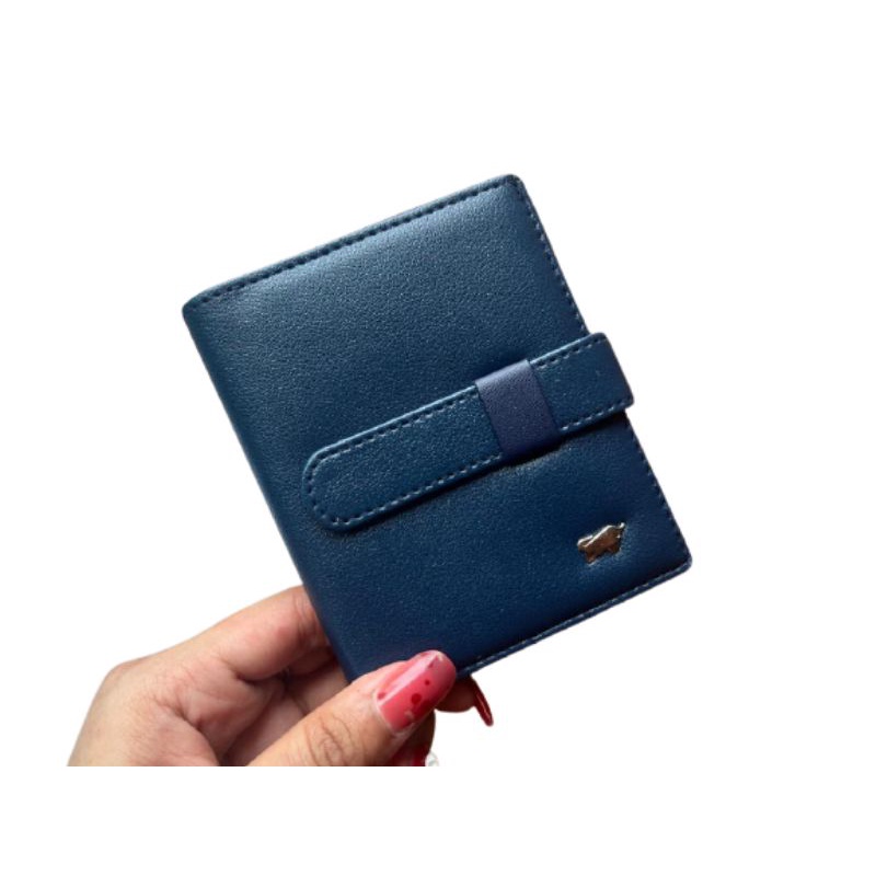 Dompet Kartu pria Wanita Model Gawang Kait pengunci