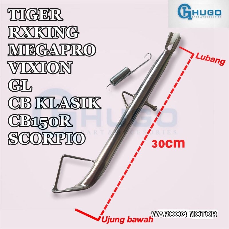 standar samping RXking ring 18 standart jagang samping panjang krom chrome tiger megapro glpro glmax