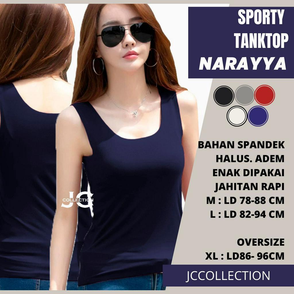 Tanktop Singlet Dalaman Wanita Korean Style Tali Kecil Tanktop Narrayya - JCCollections