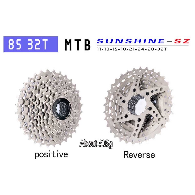 Sprocket Sepeda 8 Speed 11-32T Aluminium Sunshine JM-312