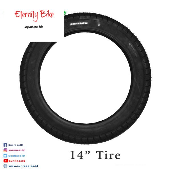 BAN DALAM BAN LUAR SEPEDA ATAU SEPEDA LISTRIK 14 X 2.50