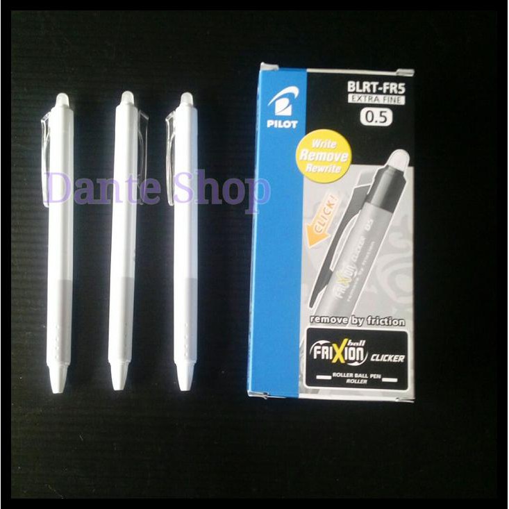

PULPEN PILOT FRIXION WHITE / PUTIH ( TINTA HITAM ) >> LIMITED EDITION