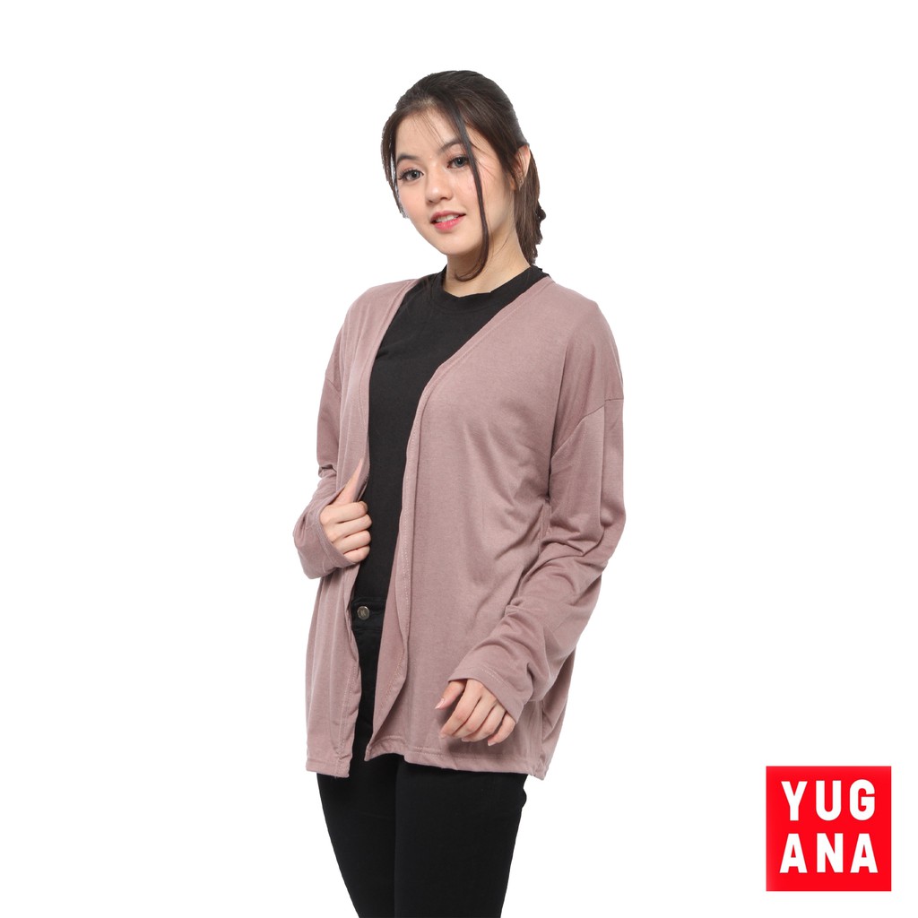 BL - CRSPX Cardigan Oversize Wanita Polos-MOCCA