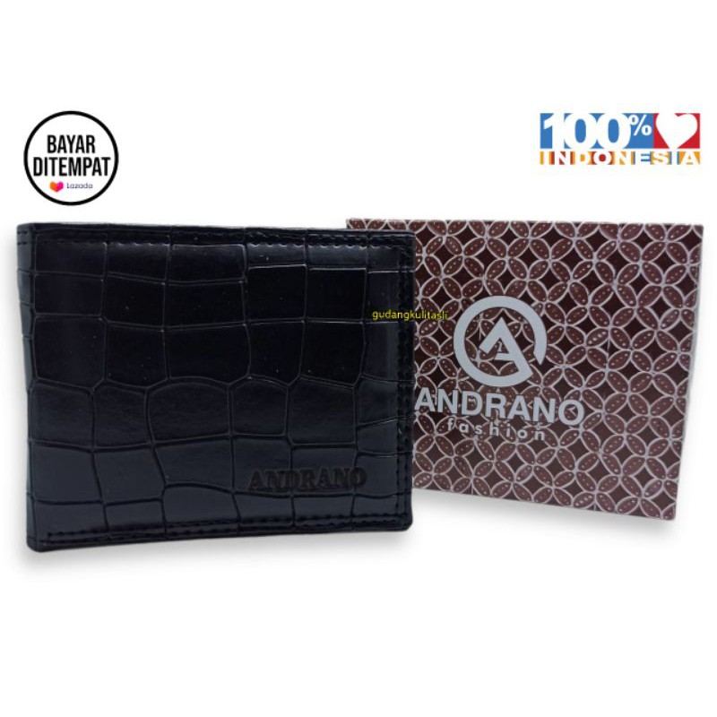 Dompet Pria Bahan Kulit Sintetis Buaya ADR1Z32 + BOX Dompet Murah