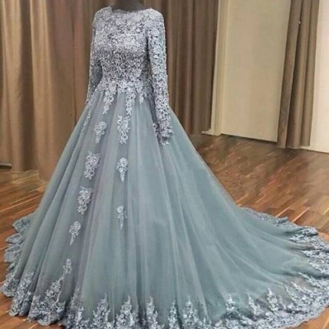 Gaun pengantin wanita hijab