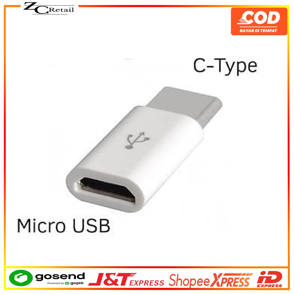 Connector conector Converter konverter Micro USB To Type C Konektor Mikro USB Ke Tipe C Smartphone