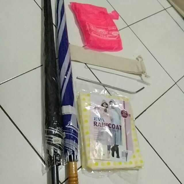 Payung Tongkat / Payung Standard / Grc / Gagang Kayu Kombinasi - 5500