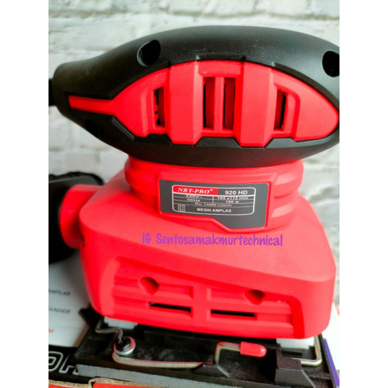 NRT PRO 940 HD Finishing Palm Orbital Sander Petak Kotak Amplas Kayu 940HD