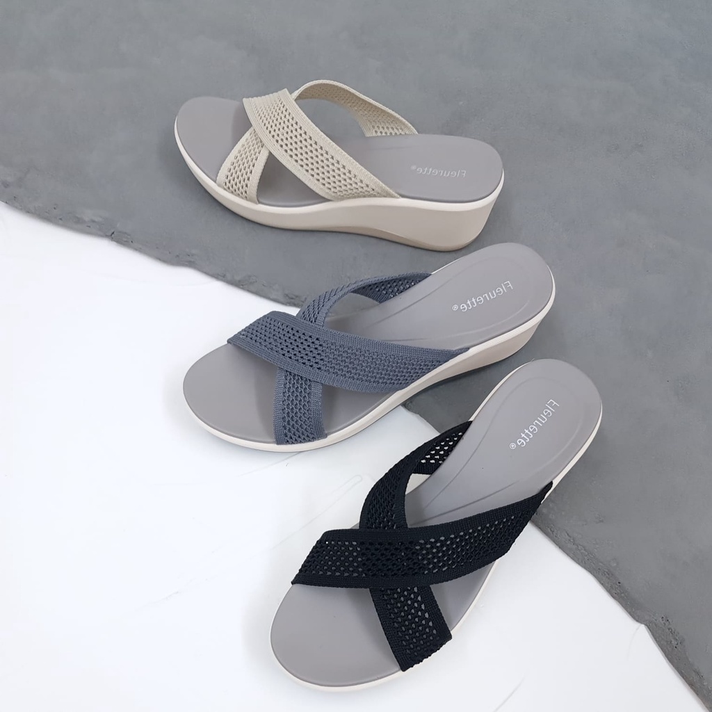 Fleurette| Sandal Wedges Wanita| Namie