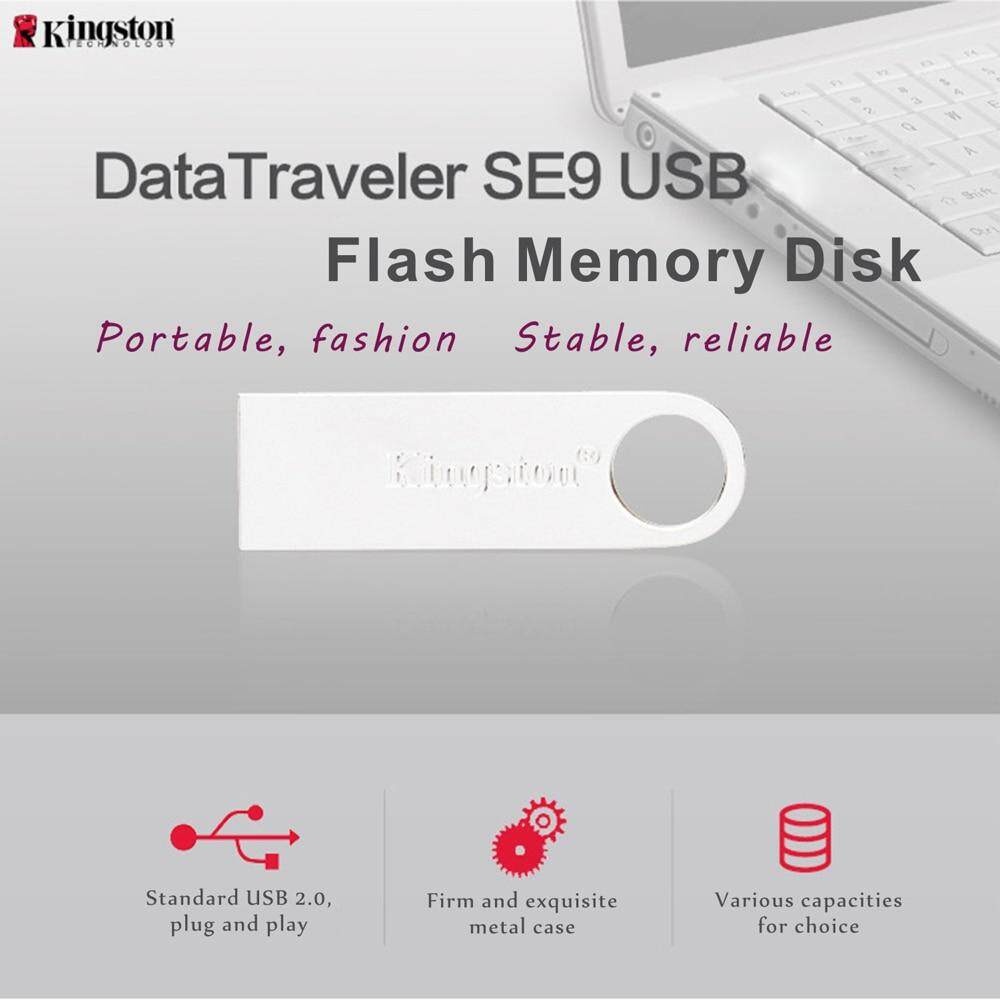 Kingston DataTraveler SE9 16GB 32GB 64GB 128GB Flash Drive Memory Stick Metal U Disk USB 2.0