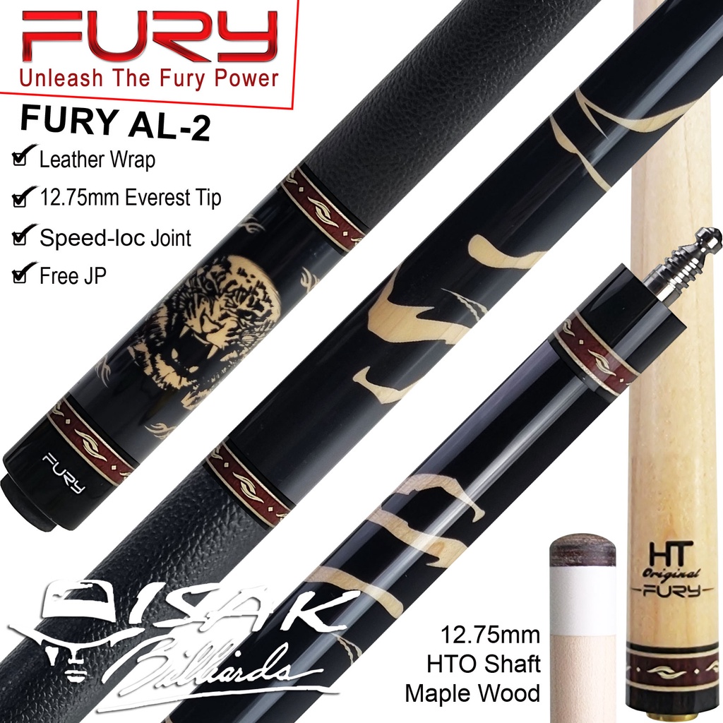 Fury AL-2 Pool Cue Leather Wrap - Maple Billiard Stick Furi Everest Tip Stik Biliar Grip Kulit