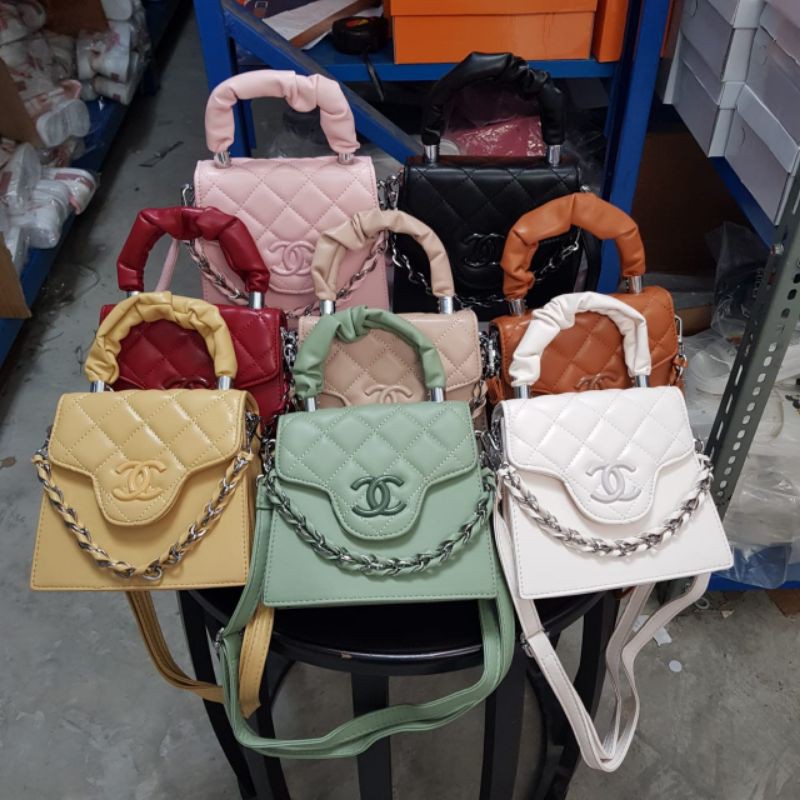 COD✓ TAS SELEMPANG MINI CC HAND SLING BAG 018820