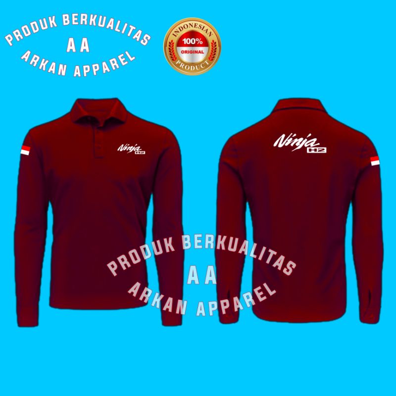 KAOS KERAH NINJA H2 KAOS POLO SHIRT KAWASAKI NINJA H2