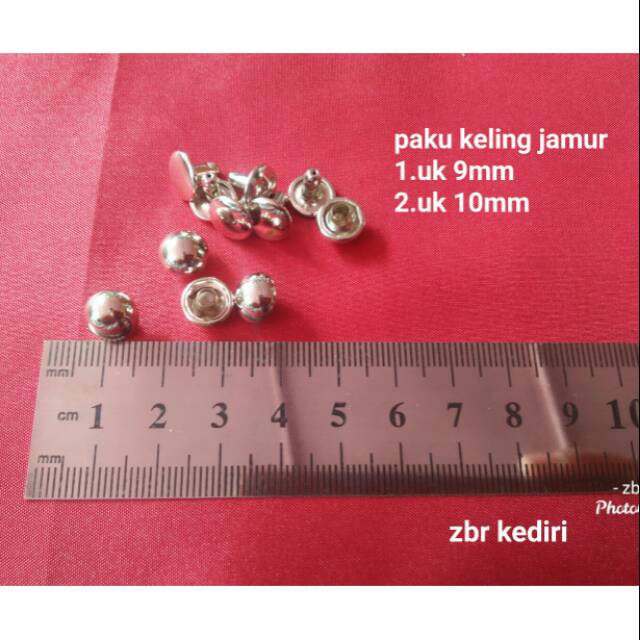 Paku keling jamur silver dan rose gold