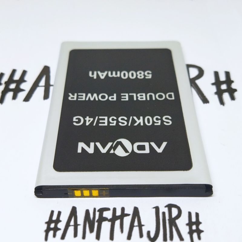 BATRE BATREI BATERAI BATTERY ADVAN S5E S5 E S 5E S 5 E 4G S 50 K S50 K S 50K S50K (5800 mAh) ORIGINA