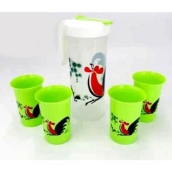 Teko Beranak AYAM JAGO - Teko Set Gelas Beranak