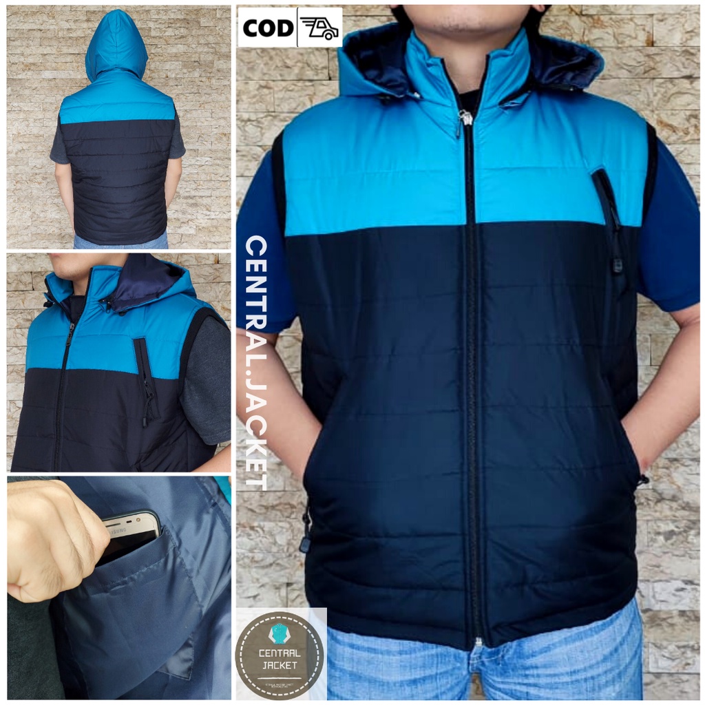 ROMPI PARASUT PRIA HOODIE - VEST HOODIE PREMIUM - CENTRAL JACKET