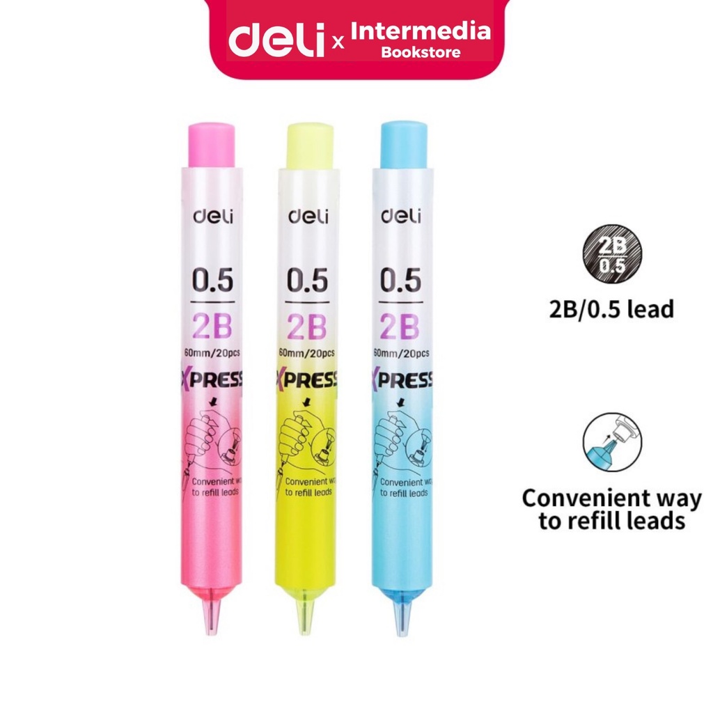 

Deli EU67600 Isi Pensil Mekanik / Mechanical Pencil Lead - 2B 0.5mm