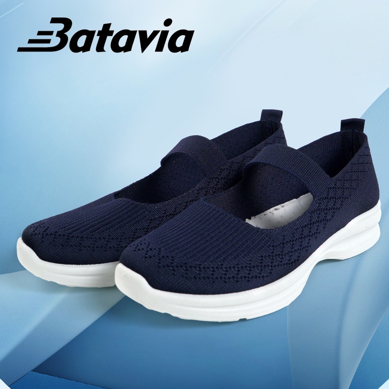 （COD）Batavia new fashion bernapas sepatu murah sepatu wanita sepatu permium sepatu flat rajut sepatu ibu A162 A166