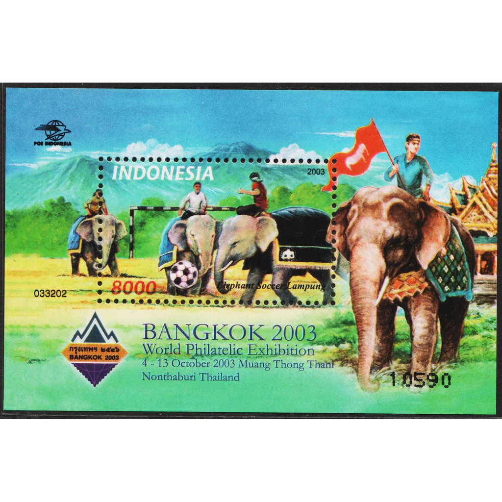 

Perangko Filateli I21 - Indonesia MNH Souvenir Sheet 04.10.2003 Stamp Exhibition Bangkok 2002