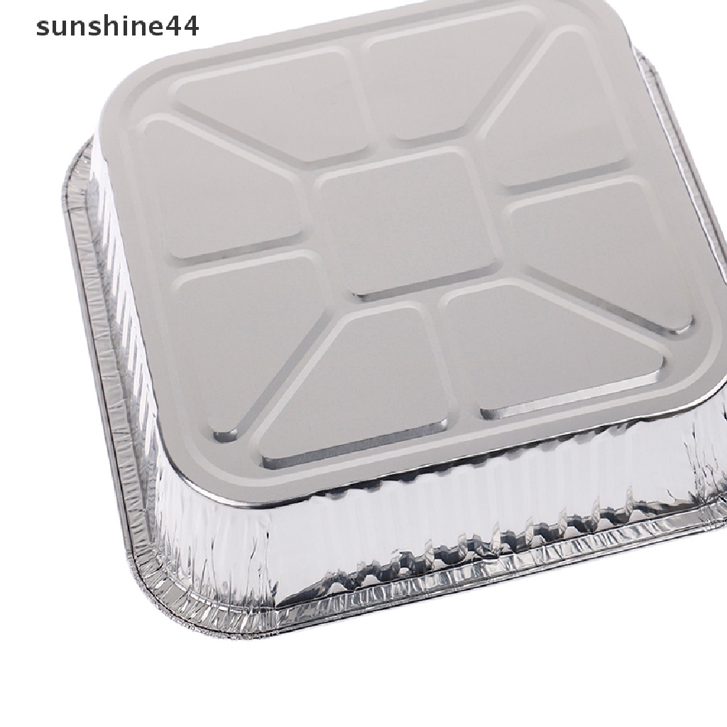 Sunshine 10PCS Loyang Kue Bentuk Kotak Bahan Aluminum Foil