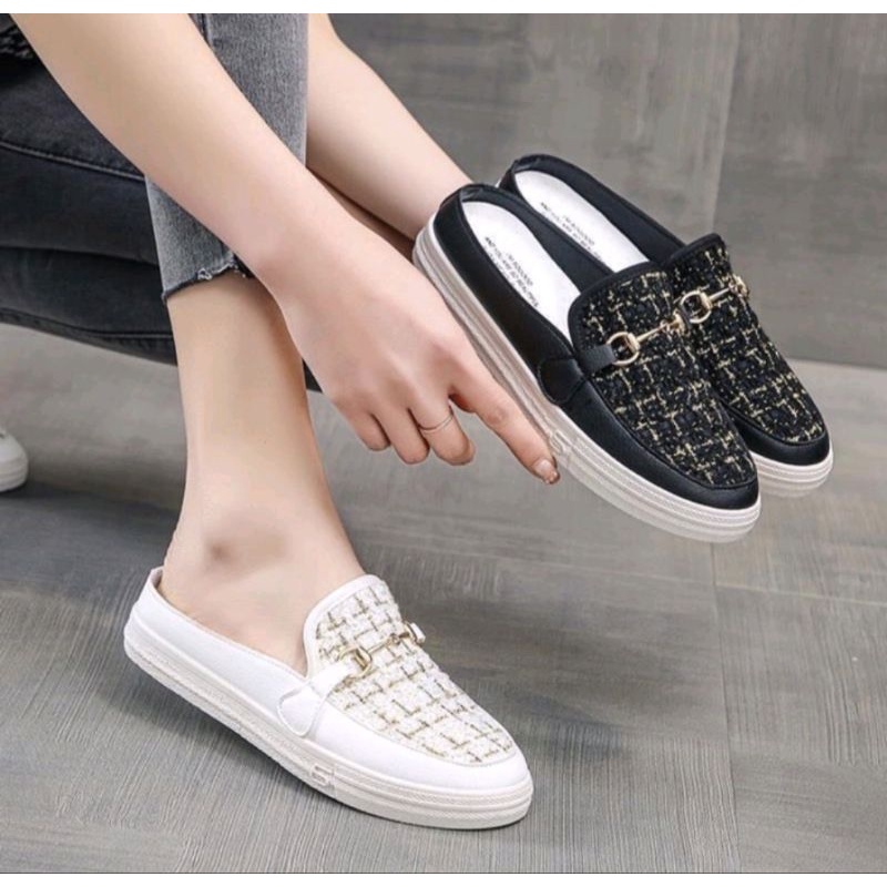 Sepatu Slip On Fashion Wanita Import 621 Terbaru Sepatu Kiky Kasual Mary Janes Premium Quality SP 552 Bisa Cod