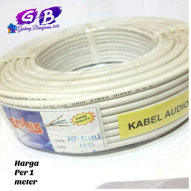 KABEL SERABUT 2X0.75 METERAN / KABEL AUDIO