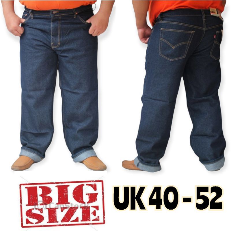 Celana Jeans Pria Big Size Jumbo ukuran 38 sampai 50 model standar